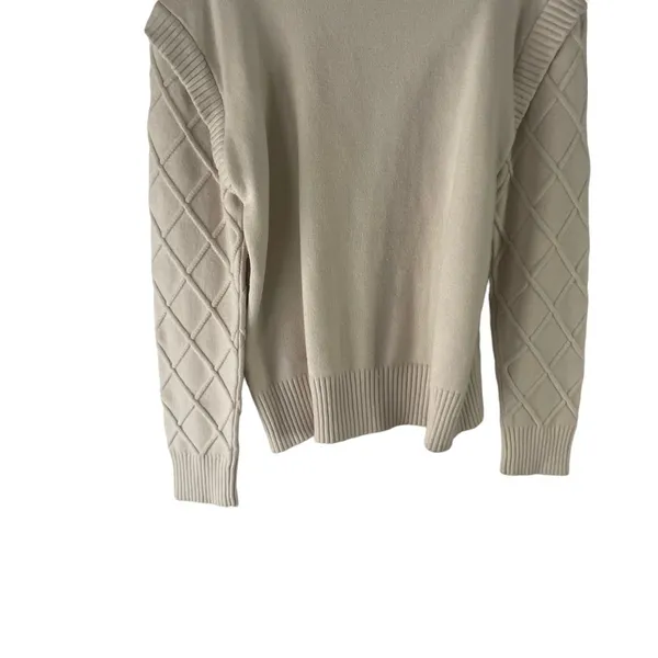 Raya Women's‎ Size Large Cream Chunky Knit Sweater - Image 6