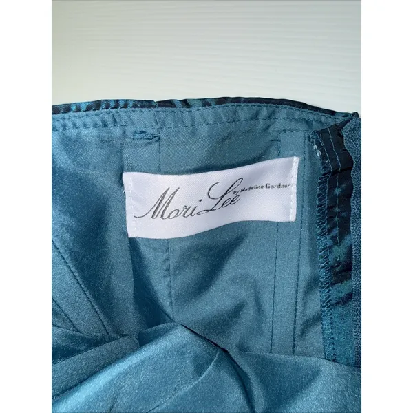 Mori Lee Cocktail‎ Short Dress Womens 10 Green Strapless Satin Formal - Image 5