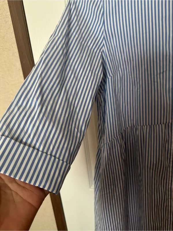 Tuckernuck Blue and White Striped Midi Shirt Dress - Image 5