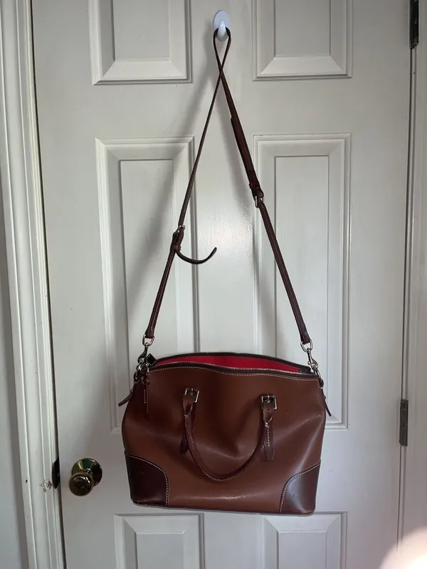 Dooney & Bourke Pebble Grain Leather Satchel with Crossbody Strap - Image 8
