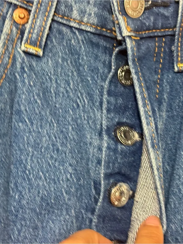 Levi’s Ribcage Straight Ankle Jeans Women’s Size 24 High Rise Button Fly Medium - Image 5
