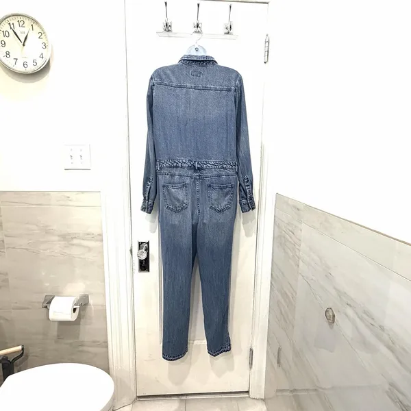 Universal Threads Denim Jumpsuit Womens Blue Medium Wash Button Front Size 8 - Image 9