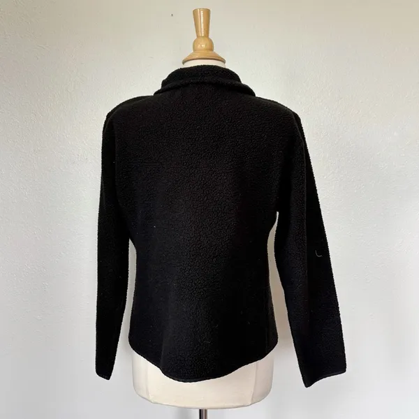 Avalanche Solid Black Fleece Jacket - Image 6