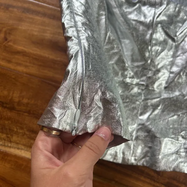 Zara Metallic Strapless Tank Top - Image 4