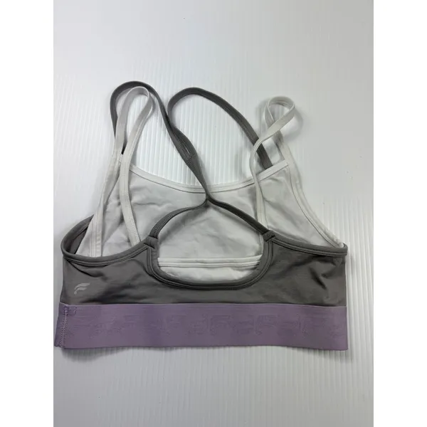Fabletics Sports Bra‎ Light Support Cross Back Gray Purple Athleisure S - Image 4