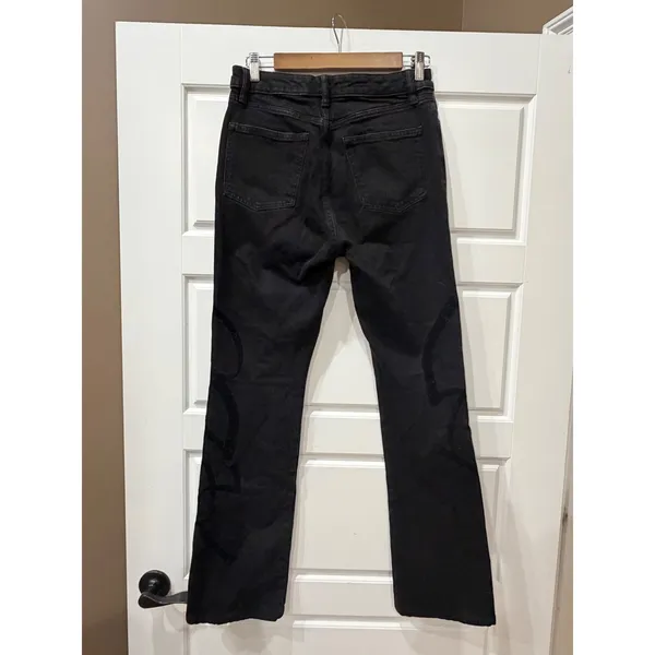 Lauren Ralph Lauren Belting High Rise Boot Cut Jeans Black Size 6 Equestrian - Image 6
