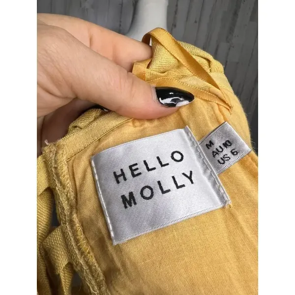 Hello Molly Yellow Ruffled‎ Tulle Corset Top Blouse Size Medium Party Wear - Image 6