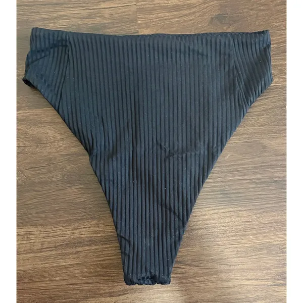 Vitamin‎ A Women's EcoRib Sienna Bikini Set High Waisted Bottoms In Black Sz XS - Image 7