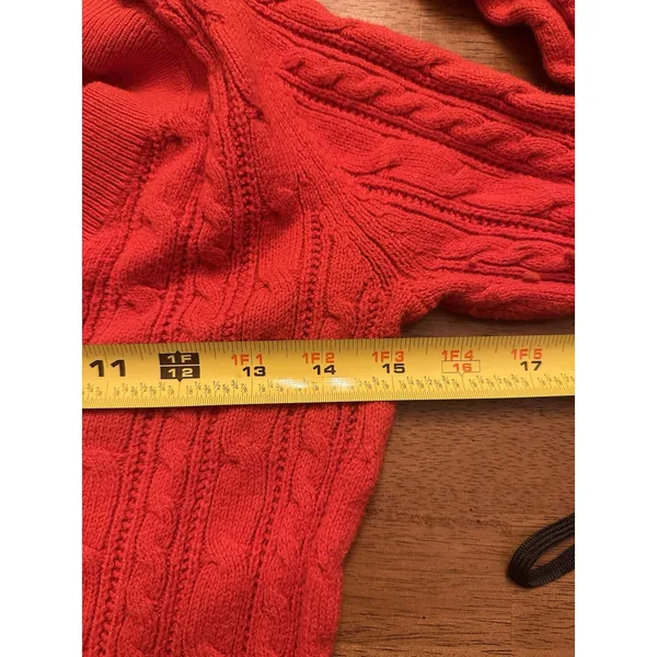 American Eagle Outfitters Womens Large Cable Knit VNeck Sweater Wool Y2K Vintage - Image 5