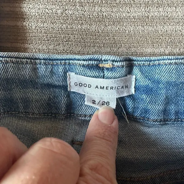 Good American distressed straight leg jeans 2/26 - Image 5