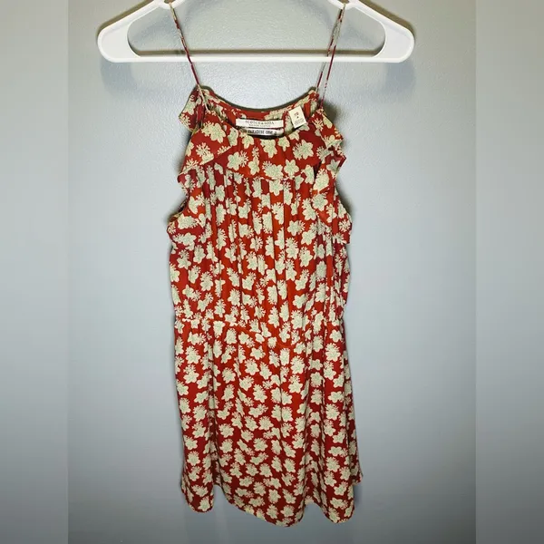 Scotch & Soda Women's Paradise Cove Rust Floral Mini Dress‎ Size 3 (Large) - Image 3