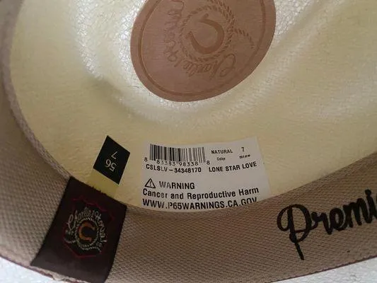 Charlie 1 Horse New Lone Star Straw Hat Sz 7 - Image 2