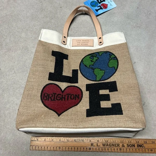 NWT BRIGHTON Love The Earth Jute Fiber Reuseable Tote Bag - Image 6