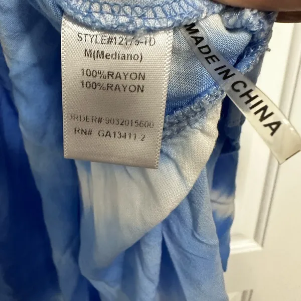 Staccato Blue Tie Dye Tank Size Medium - Image 4