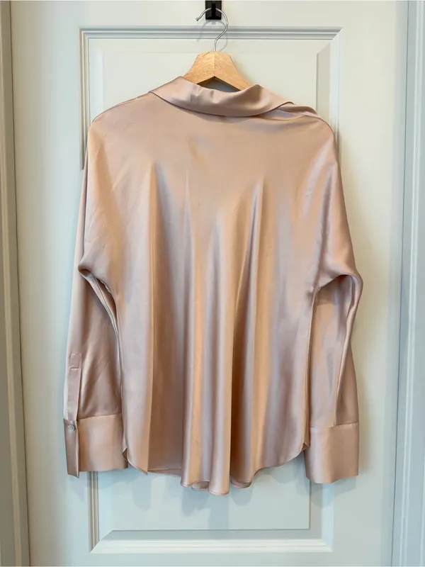 Vince Silk Bias Long Sleeve Blouse - Image 2