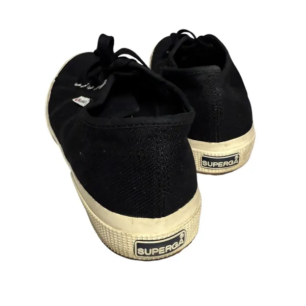 Superga 2750 Cotu Classic Shoes Women's 10 Black Low Top Canvas Sneakers Skater - Image 2