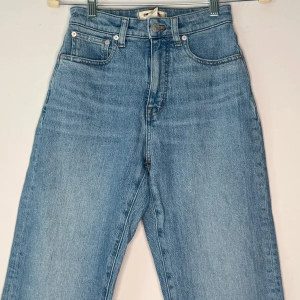 Madewell The Curvy '90s Straight Jean in Rondell Wash‎ Denim High Rise W24 - Image 5