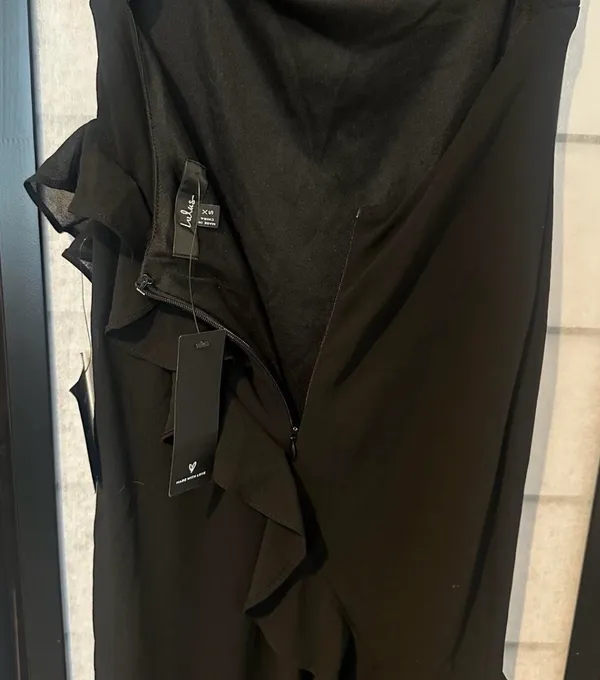 Lulus Black Maxi Dress Strapless Ruffled - Image 2
