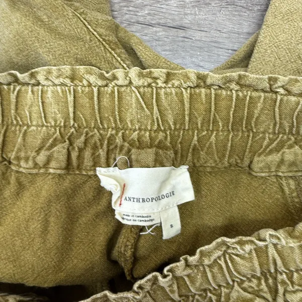 Anthropologie Women's Large Pants Rhys Utility‎ Jogger Moss Yellow Green - Image 4