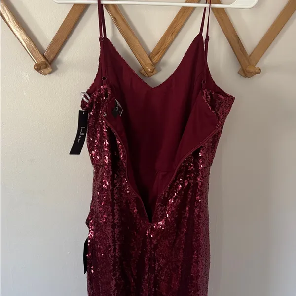 Lulu's Sparkling Burgundy Sequin Mini Dress - Image 6