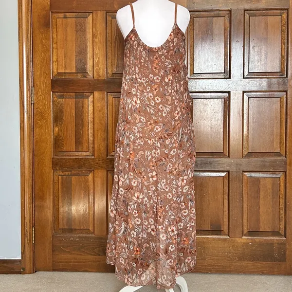 Elena‎ Baldi Women’s Small Boho Floral Tiered Maxi Dress Lightweight Italy - Image 3