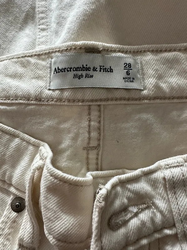 Abercrombie Midi Skirt Denim White - Image 2