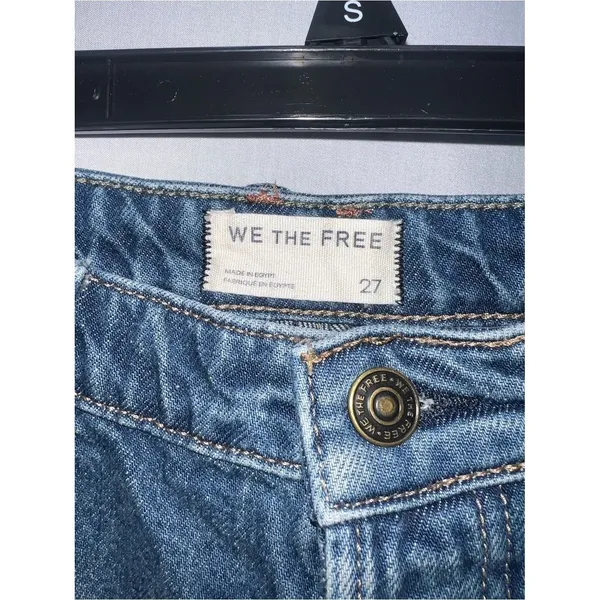 We The Free Wide Leg Jeans Women's 27 Dark Wash Boho Festival Denim - Image 4