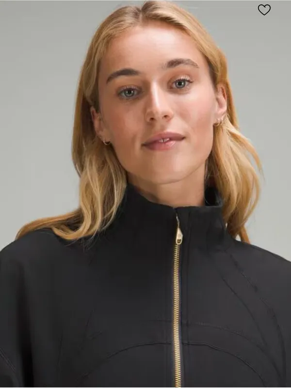 Lululemon Define Relaxed Fit Luon Full Zip Jacket Black Gold Size 10 NWT - Image 4