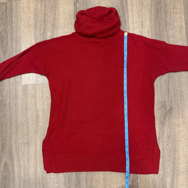 Talbots Red Cowl Neck Knit Sweater Womens Size Medium Turtleneck Pullover - Image 8