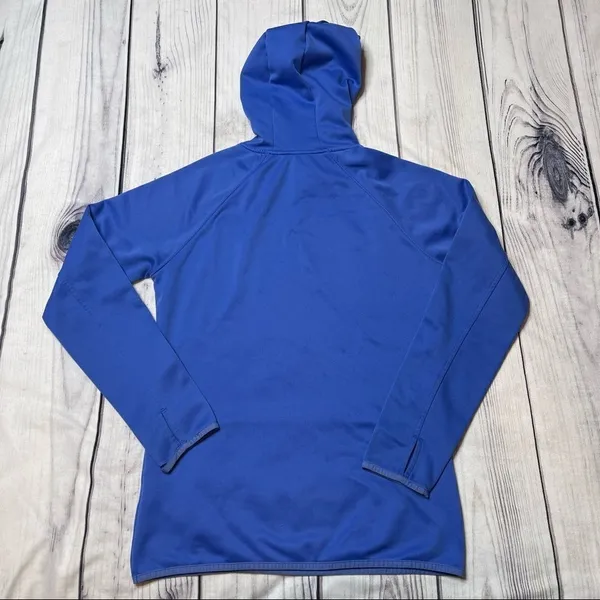 The‎ North Face Blue Logo Pullover Hoodie Sweatshirt Women’s Sz Medium Pocket - Image 10