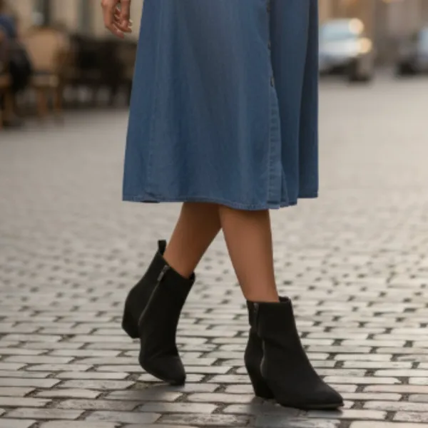 Nwt House Of Harlow Dark Brown Suede/Leather Ankle Boots - Image 2