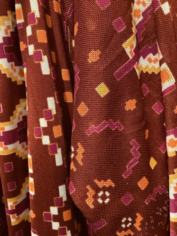 Knox Rose Burgundy Printed Long Sleeve Maxi Dress - Image 4