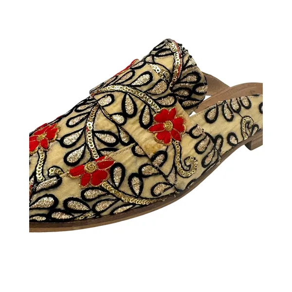 Free People At Ease Brocade Embroidered Loafer Mule Size 39 EU - Image 10