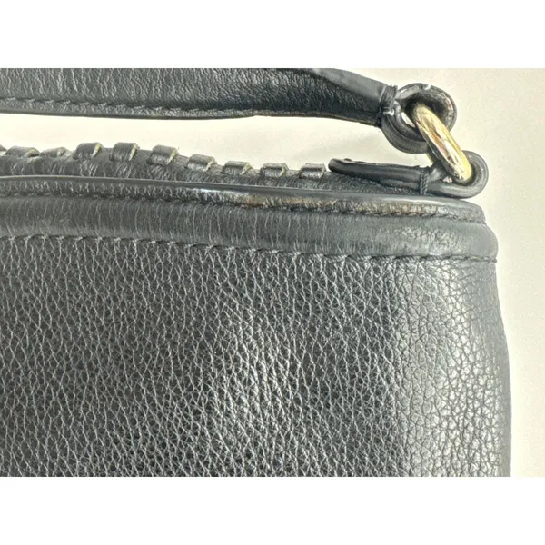 Kate Spade NY Black Leather Saddle Crossbody‎ Bag Adjustable Strap Boho Chic - Image 10