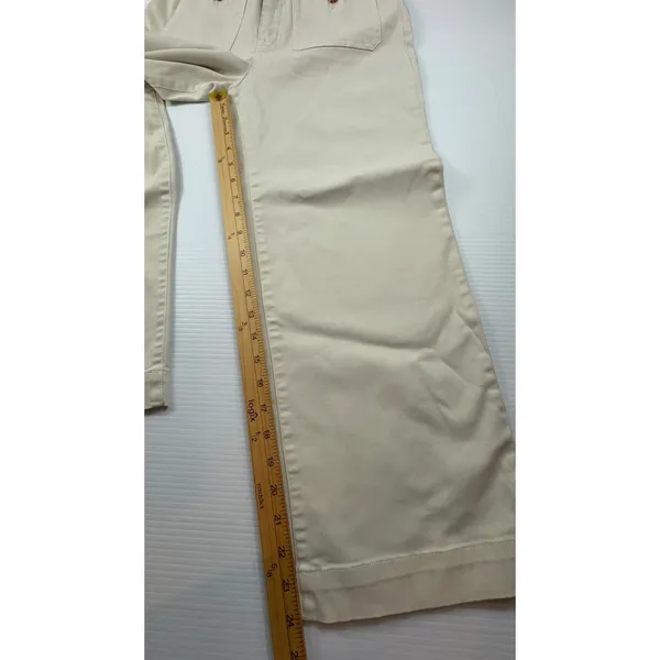 J.Crew High Rise Wide Leg Utility Patch Pocket Pants Beige Cream 27P Petite - Image 6