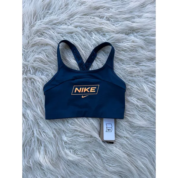 Nike Pro Swoosh Sports Bra Teal Blue Size Small DQ5252-460 - Image 4