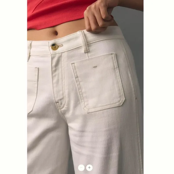 Anthropologie Pilcro Vintage Column High-Rise Wide-Leg Jeans - Image 4