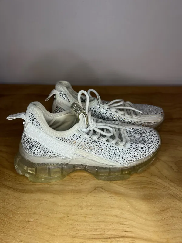 Steve Madden Maxima White Rhinestones Sneakers - Image 2