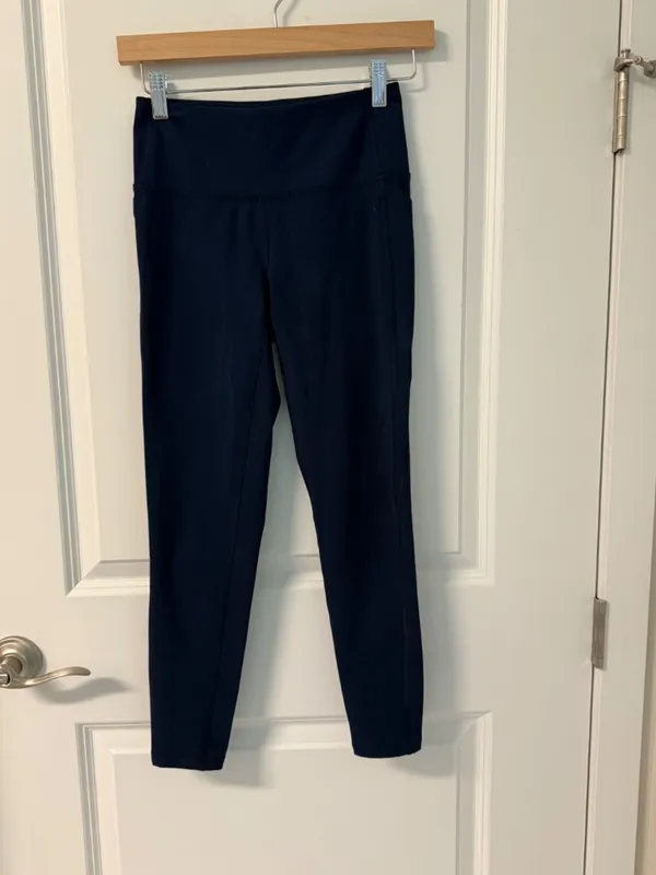 DSG Navy High Rise Pocket Leggings Athletic Workout Pants XS - Image 9