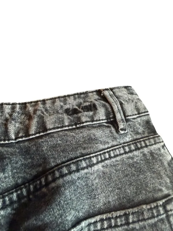 Pimkie Washed Black Denim Wide Leg Jeans High Waisted Classic Size 34 0-2 Womens - Image 9