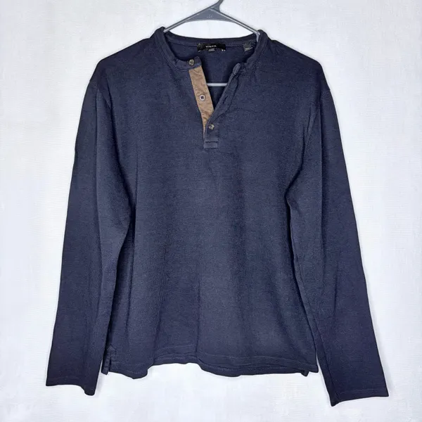 Vince Mens Classic Henley Long Sleeve - Image 2