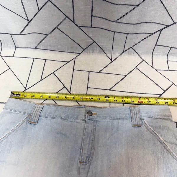 Old Navy Denim Mini‎ Skirt 16 Light Blue Carpenter Y2K Utility Cotton - Image 3