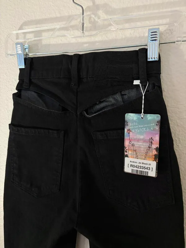 revice denim avalon jet black flare jeans 25W - Image 4