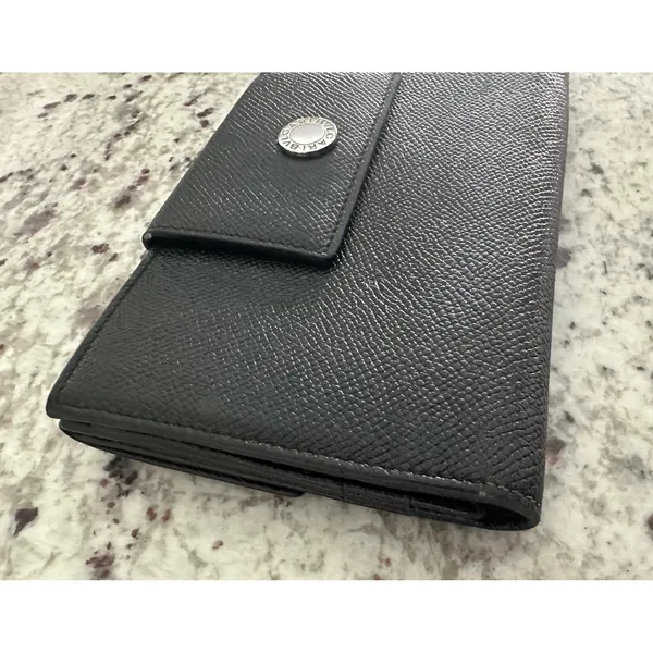 BVLGARI black‎ leather shw long wallet - Image 5
