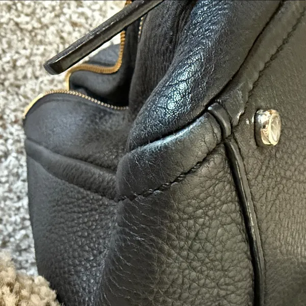 EUC Kate Spade Black Leather Expandable Shoulder Bag - Image 9