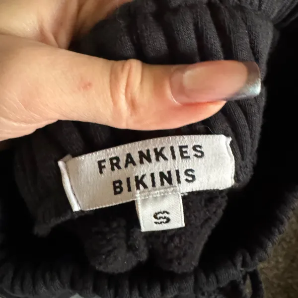 Frankie’s Bikinis Frank‎ Oversized Sweatpants Sz Small in Black - Image 6