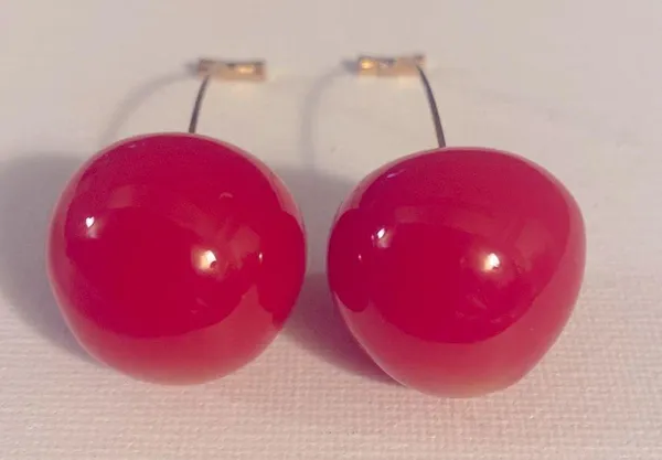 Anthropologie cherry drop earrings - Image 2