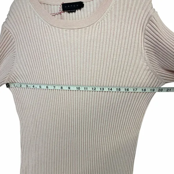 Hatch Lydia Sweater Dress Women 4 Pink Rib Knit Bump Friendly Feminine Maternity - Image 6