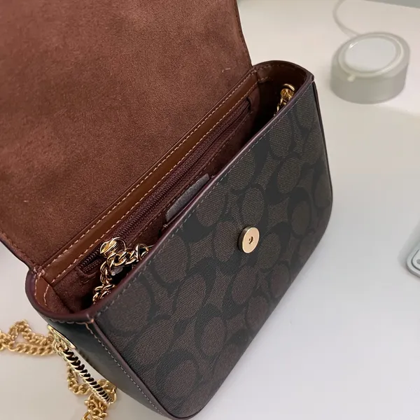 coach Gemma Crossbody In Signature Canvas With Jeweled Buckle ce623 - Image 5