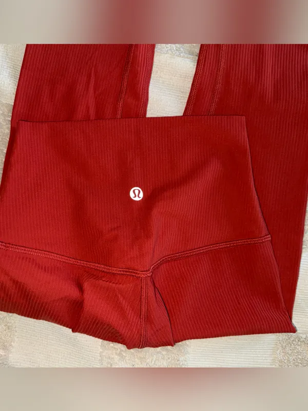 Lululemon Align Cayenne Ribbed High-Waist Leggings 28” size 0‎ - Image 4